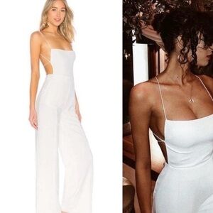 NBD Strappy White Jumpsuit